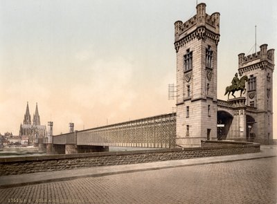 鉄道橋、ライン川、ケルン、ドイツ、c.1900 作： Detroit Publishing Co.