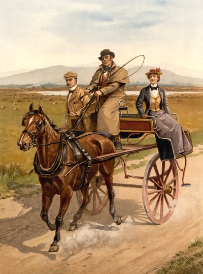 1890年頃のアイルランドの車 作： Detroit Publishing Co.