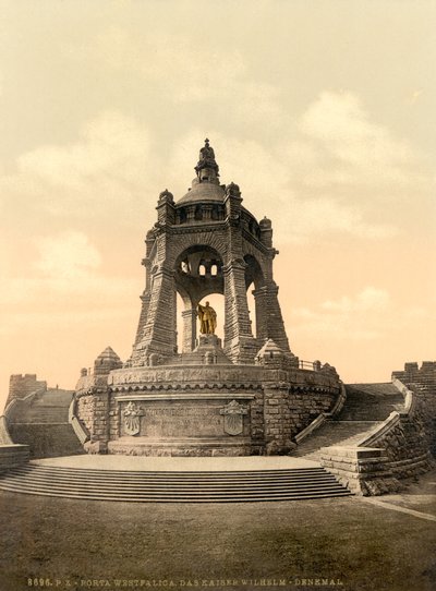 カイザーヴィルヘルム記念碑、ウエストファーレン、ドイツ、1900年頃 作： Detroit Publishing Co.