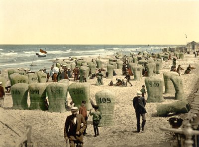ドイツ、ノルデルニーの男性用浴場、1900年頃（フォトクローム 作： Detroit Publishing Co.