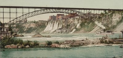 ナイアガラ、製粉所、グランドトランクブリッジ、1900年頃 作： Detroit Publishing Co.