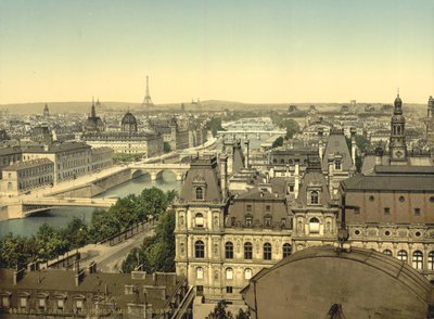 パリの7つの橋のパノラマ、c.1890 作： Detroit Publishing Co.