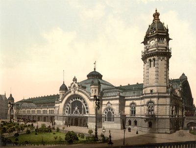 鉄道駅、ドイツ、ケルン、1900年頃 作： Detroit Publishing Co.