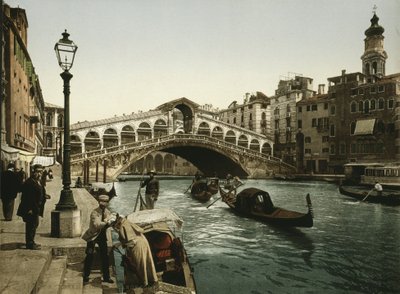 リアルト橋ヴェネツィア、1900年頃（フォトクロム） 作： Detroit Publishing Co.