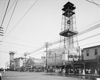 コニーアイランド、サーフアベニュー、1904年頃（モノクロ写真 作： Detroit Publishing Co.