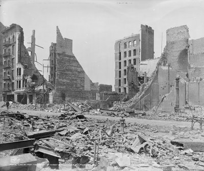 マーケットストリートとメイソンストリートの角から見たタークストリート（サンフランシスコ 作： Detroit Publishing Co.