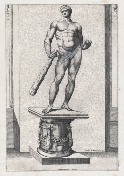 ローマの素晴らしさの鏡: ヘスペリデスのリンゴを持ったヘラクレス, 1581., 1581. 作： ダイアナ・マントゥアナ
