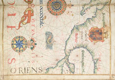 メキシコと中央アメリカ、1565年の世界地図の詳細 作： Diego Homem