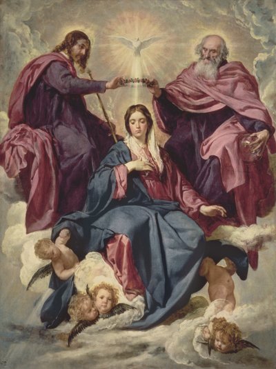 聖母戴冠式、c.1641-42（帆布に油彩） 作： Diego Velázquez