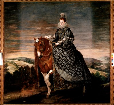 オーストリア王妃マルガリータの騎馬像（油彩・キャンバス 作： Diego Velázquez