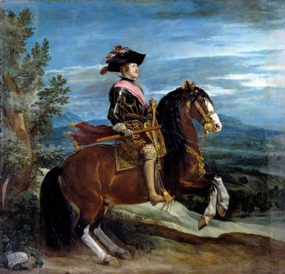 フィリップ4世(1605-1665)の騎馬像 ディエゴ・ロドリゲス・デ・シルヴァ・イ・ベラスケス(1599-1660)の絵 作： Diego Velázquez