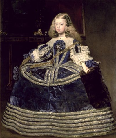 青いドレスを着たインファンタマルガリータテレサ 作： Diego Velázquez