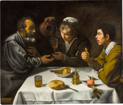 Le dejeuner - The Luncheon』ベラスケス、ディエゴ（1599-1660）作。キャンバスに油彩、1618年頃 寸法：96x112cmSzepmuveszeti Muzeum, Budapest, Hungary. 作： Diego Velázquez