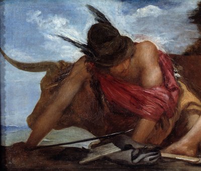 マーキュリーとマーキュリーのアルゴス 詳細ディエゴ・ベラスケス（1599-1660）の絵画 作： Diego Velázquez