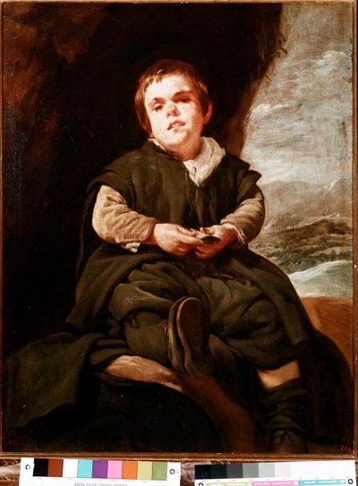 スペイン宮廷の小人、ドン・フランシソ・レスカノの肖像（油彩・キャンバス 作： Diego Velázquez