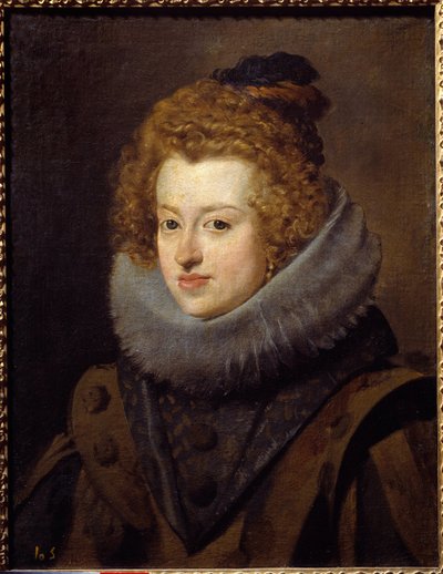 ハンガリー王妃ドナ・マリア（1606-1646）の肖像。ディエゴ・ロドリゲス・デ・シルヴァ・イ・ベラスケス（1599-1660）の絵画。 作： Diego Velázquez