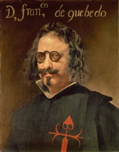Francisco de Quevedo y Villegas (1580-1645) の肖像 (キャンバスに油彩) 作： Diego Velázquez