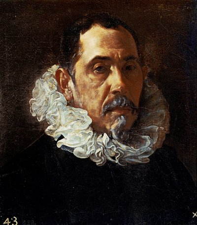 人物の肖像（フランシスコ・パチェコ？ 作： Diego Rodriguez de Silva y Velazquez