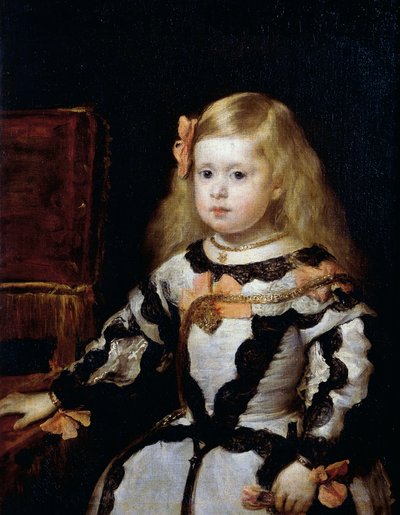 スペイン王フィリップ4世と2番目の妻オーストリアのマリアナの娘、インファンタ・マルガリータ（1651-1673）の肖像 作： Diego Velázquez