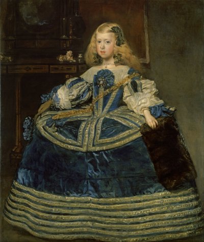 青いドレスのインファンタマルガリータテレサ 作： Diego Velázquez