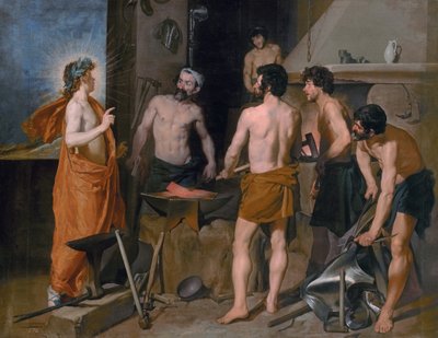 バルカンの鍛冶屋のアポロ 作： Diego Velázquez