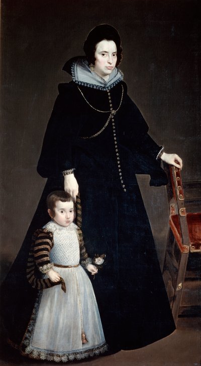 ドナアントニアイフェナリエッタと彼女の息子、1631年 作： Diego Velázquez