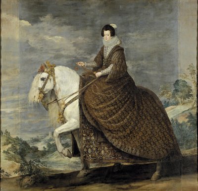 馬に乗ったイザベル・ド・ブルボン女王 作： Diego Velázquez