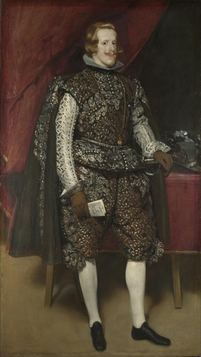 ブラウンとシルバーのスペインのフィリップ4世、1631年頃 作： Diego Velázquez