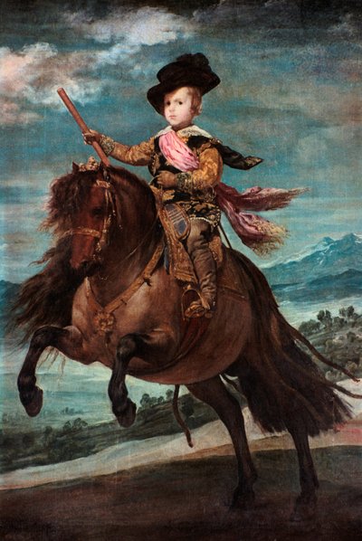 バルタザールカルロス王子の乗馬、1635-36。 作： Diego Velázquez
