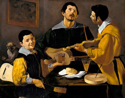 3人のミュージシャン、1616年頃 作： Diego Velázquez