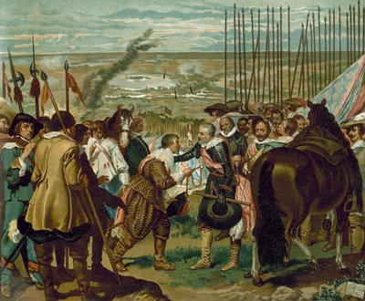 オランダ、ブレダ降伏、1625年（クロモリト） 作： Diego Velázquez