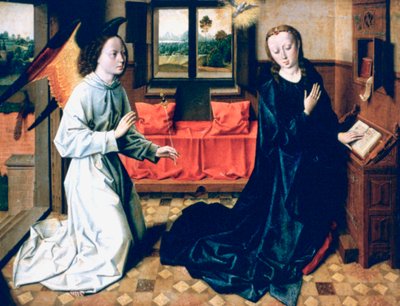 受胎告知、1465-1470 作： Dieric Bouts