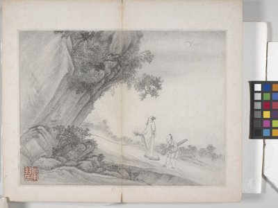 風景画帖（紙にインク） 作： Ding Yunpeng