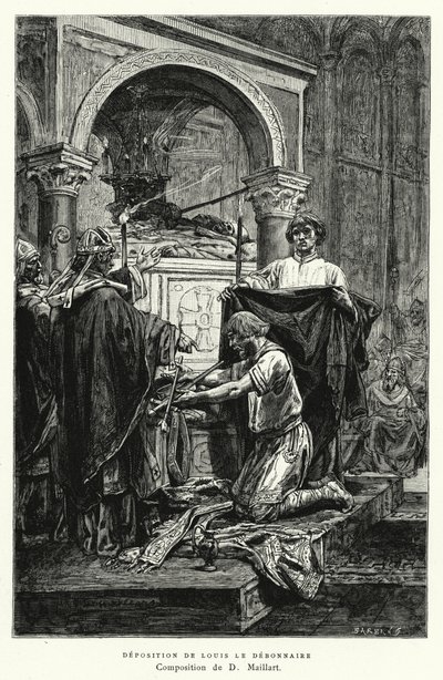 ルイ・ル・デボネールの寄託（彫刻 作： Diogene Ulysse Napoleon Maillart
