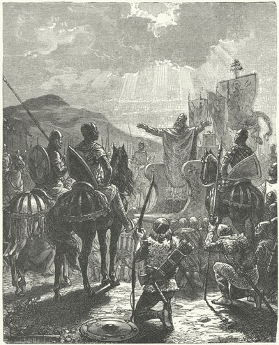 教皇インノセント3世がアルビジョ ン十字軍を説く 作： Diogene Ulysse Napoleon Maillart