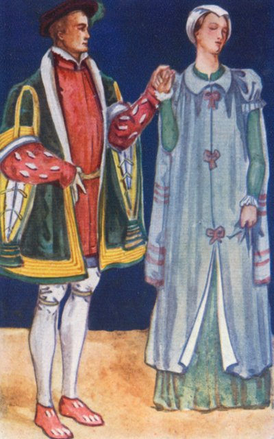 エドワード6世の時代の男と女 1547-1553年 作： Dion Clayton Calthrop