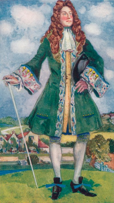 ウィリアムとメアリーの時代の男、1907 作： Dion Clayton Calthrop