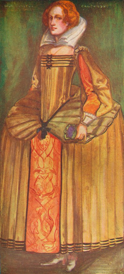 エリザベスの時代の女、1907 作： Dion Clayton Calthrop
