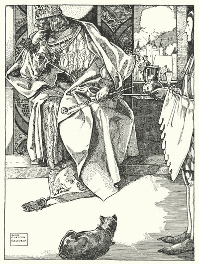 "The King refused all Refreshment" (エングレービング) 作： Dion Clayton Calthrop