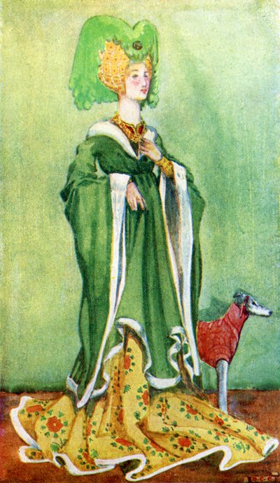 ヘンリー6世（1422-1461）の時代の女性の衣装 作： Dion Clayton Calthrop