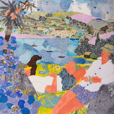 海のそばで、2017年（コラージュ） 作： Dione Verulam