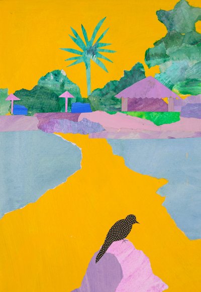 ブラジルのビーチ（コラージュ） 作： Dione Verulam