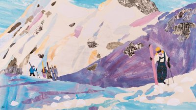 パウダーのために登る、2015年（コラージュ） 作： Dione Verulam