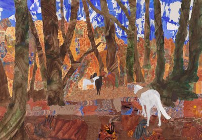 ライディングレスト、2020年（コラージュ） 作： Dione Verulam