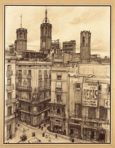 天使の広場、バルセロナ (図面) 作： Dionisio Baixeras Verdaguer