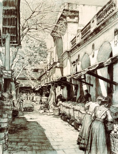 バルセロナの聖カテリーナ市場の広場（図面 作： Dionisio Baixeras Verdaguer