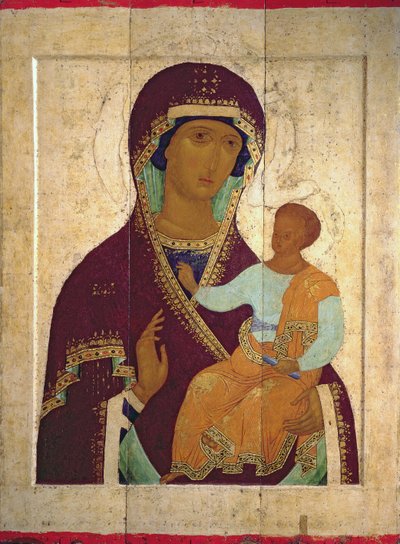 マドンナとチャイルドホディジトリア、ロシアのアイコン、1502年（パネル上のテンペラ） 作： Dionysius