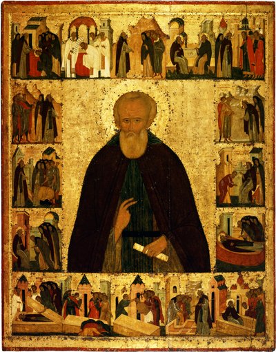 聖ドミトリープリルツキーと彼の生涯のシーン、1503年頃 作： Dionysius