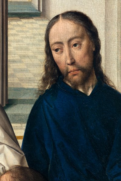 教区教会（聖ペテロ教区教会）。 ペインティング。 最後の晩餐。 ダークボルト。 1464-1468。 詳細。 中央パネル。 作： Dirck Bouts