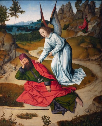 教区教会 (Parochiekerk Sint-Pieter)。 ペインティング。 最後の晩餐。 ダークバウト。 1464-1468。 詳細。 右パネル。 作： Dirck Bouts